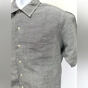 POLO GOLF Men’s Black and white CLAYTON gingham short sleeve shirt size M